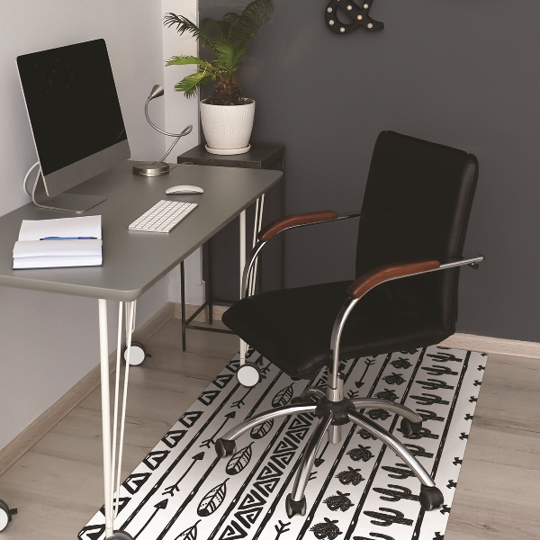 Tapete escritório Boho preto e branco