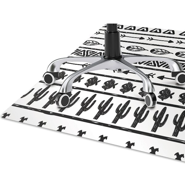 Tapete escritório Boho preto e branco