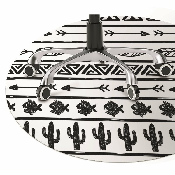 Tapete escritório Boho preto e branco