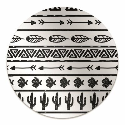 Tapete escritório Boho preto e branco