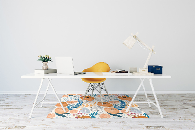 Tapete para cadeira de escritório papoulas pintadas