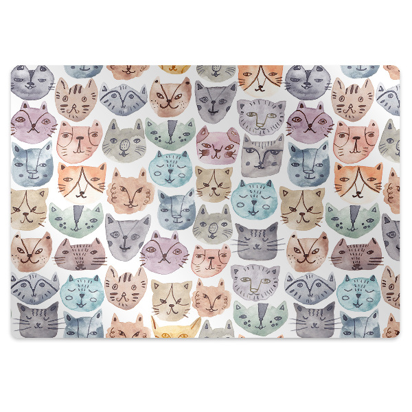 Tapete escritório Gatos em aquarela