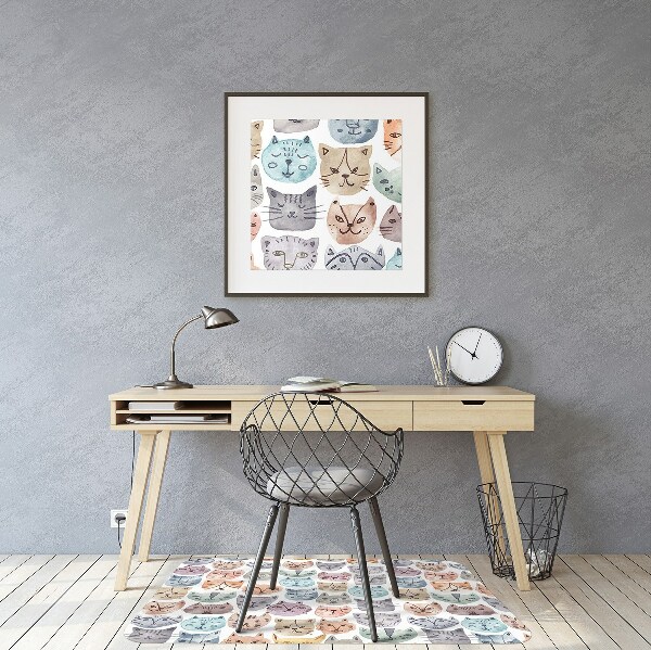 Tapete escritório Gatos em aquarela