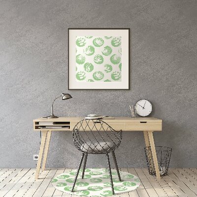 Tapete para cadeira de escritório Plantas em pontos
