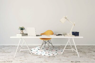 Tapete para cadeira de escritório Círculos e triângulos