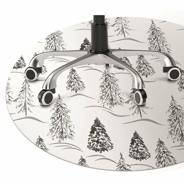 Tapete para cadeira de escritório Árvore de Natal de inverno