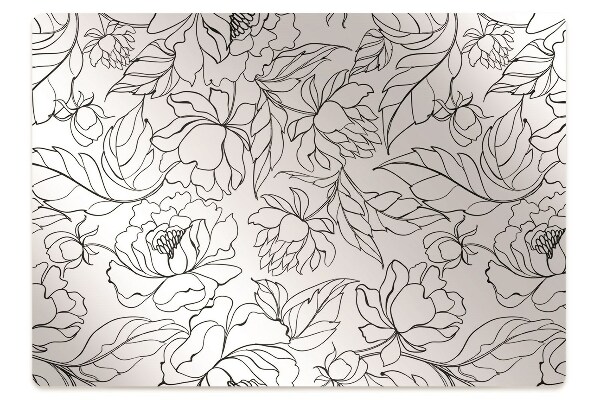 Tapete para escritório Flores de peônia
