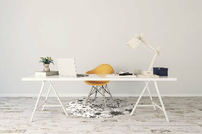 Tapete para cadeira de escritório Padrão preto e branco