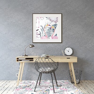 Tapete para cadeira de escritório Flamingos