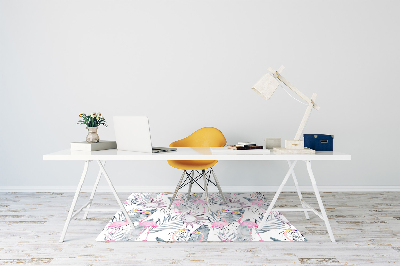 Tapete para cadeira de escritório Flamingos