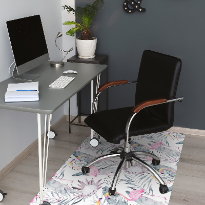 Tapete para cadeira de escritório Flamingos