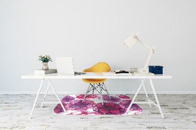 Tapete para cadeira de escritório rosas vermelhas