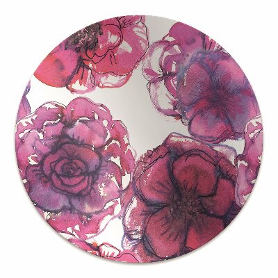 Tapete para cadeira de escritório rosas vermelhas
