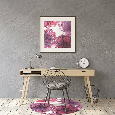 Tapete para cadeira de escritório rosas vermelhas