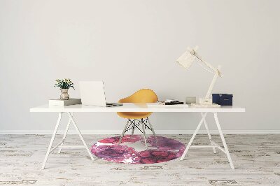 Tapete para cadeira de escritório rosas vermelhas