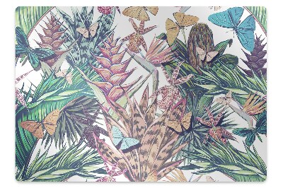 Tapete para escritório Flores e borboletas