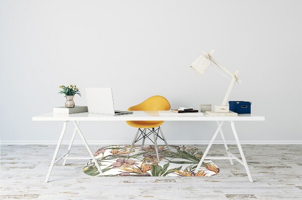 Tapete para cadeira de escritório Folhas botânicas