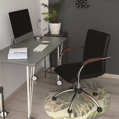Tapete para escritório Folhas e flores tropicais