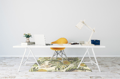 Tapete para escritório Folhas e flores tropicais