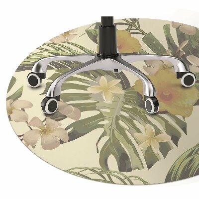 Tapete para escritório Folhas e flores tropicais
