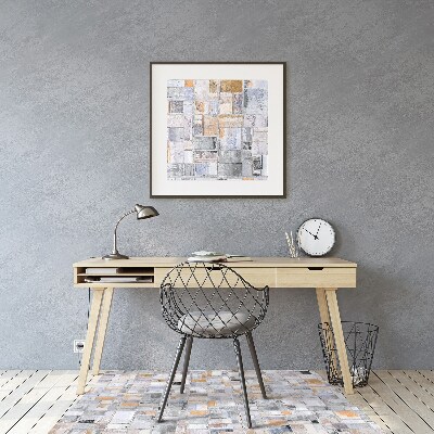 Tapete para cadeira de escritório Azulejos coloridos