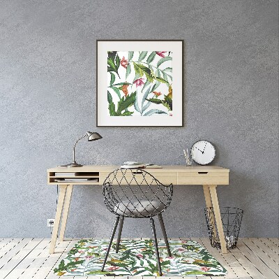 Tapete para cadeira de escritório Flora tropical
