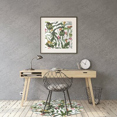 Tapete para cadeira de escritório Flora tropical