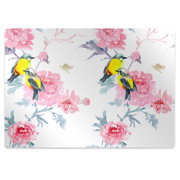 Tapete escritório Pássaros e flores