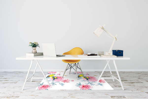Tapete escritório Pássaros e flores