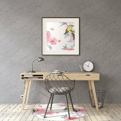 Tapete escritório Pássaros e flores