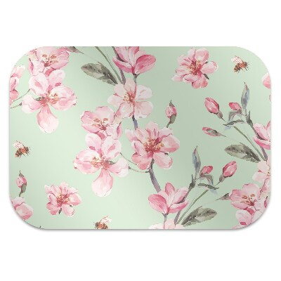 Tapete para cadeira de escritório flores de cerejeira