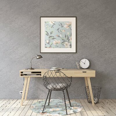 Tapete para cadeira de escritório Flores estilo vintage