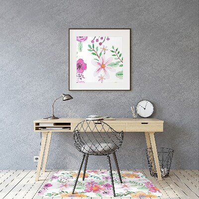 Tapete para cadeira de escritório Desenho de flores
