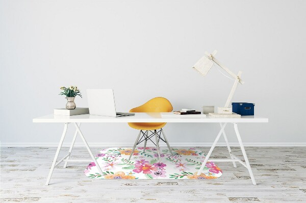 Tapete para cadeira de escritório Desenho de flores