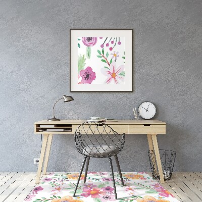 Tapete para cadeira de escritório Desenho de flores