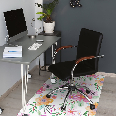 Tapete para cadeira de escritório Desenho de flores