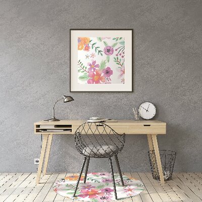 Tapete para cadeira de escritório Desenho de flores