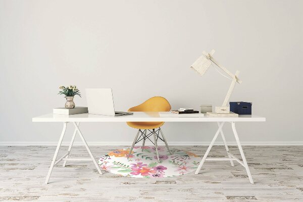 Tapete para cadeira de escritório Desenho de flores