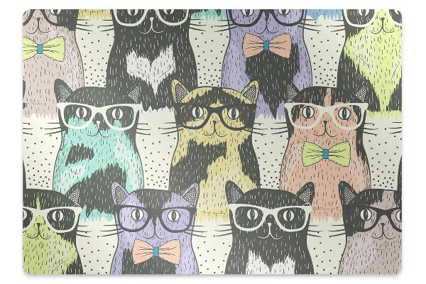 Tapete para escritório Gatos com óculos