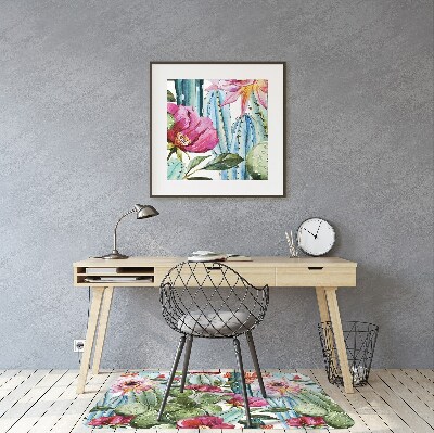Tapete para cadeira de escritório Jardim tropical