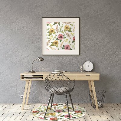 Tapete escritório Flores em aquarela