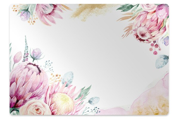 Tapete para cadeira de escritório Moldura floral