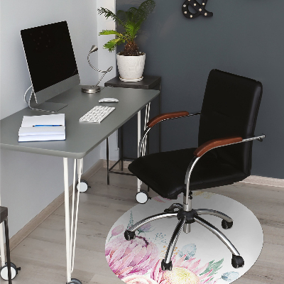 Tapete para cadeira de escritório Moldura floral
