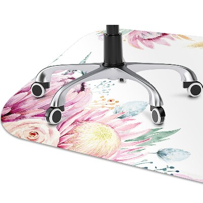Tapete para cadeira de escritório Moldura floral