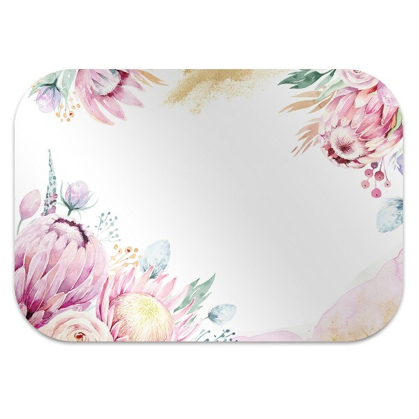 Tapete para cadeira de escritório Moldura floral