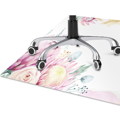 Tapete para cadeira de escritório Moldura floral