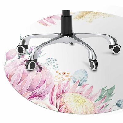 Tapete para cadeira de escritório Moldura floral