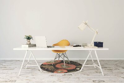 Tapete para cadeira de escritório Flores retrô