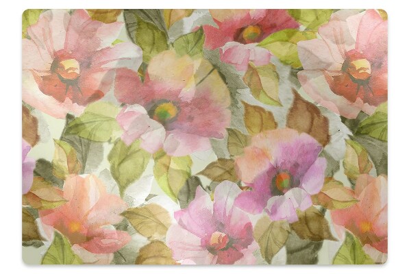 Tapete para escritório Flores pintadas