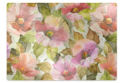 Tapete para escritório Flores pintadas